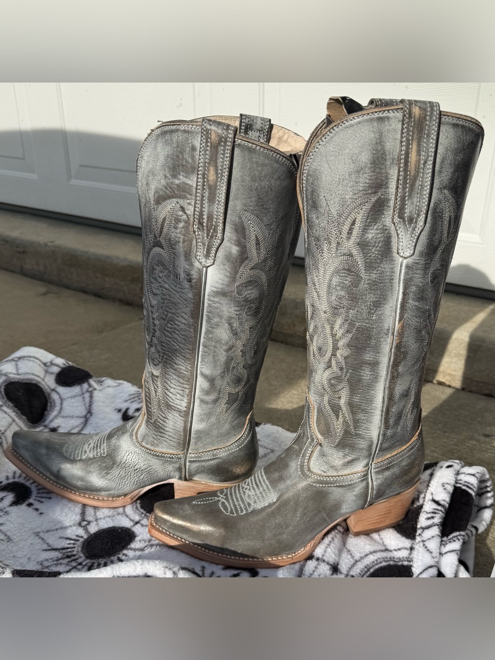Freebird by Steven Gray Embroidered Leather Western Heeled Boots - Picture 6 of 8